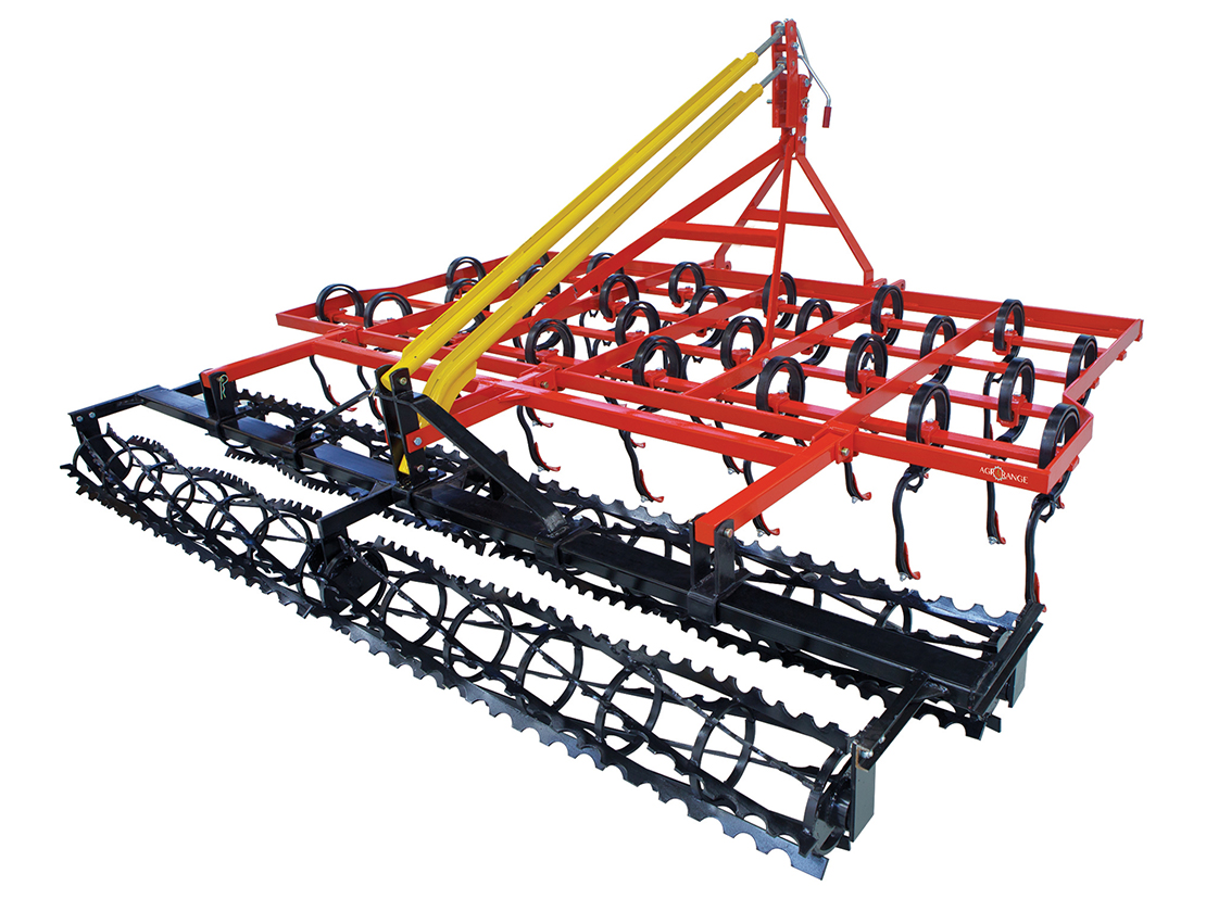 Cultivator With Spring And Crumbler Combination